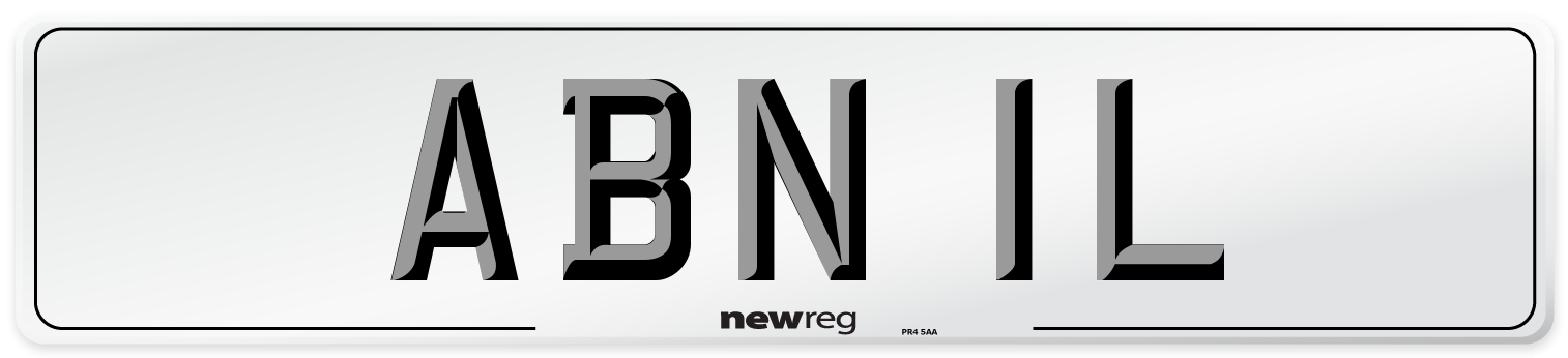 ABN 1L Front Number Plate