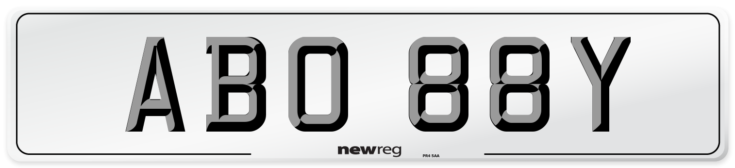 ABO 88Y Front Number Plate