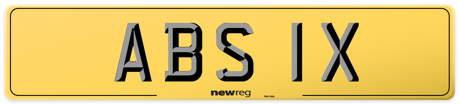 ABS 1X Rear Number Plate