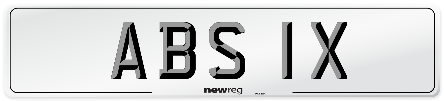 ABS 1X Front Number Plate