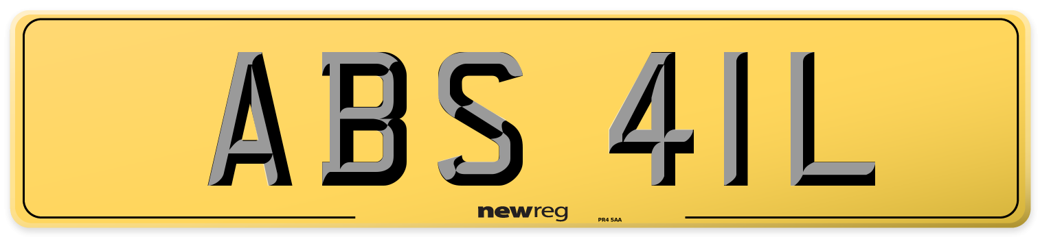 ABS 41L Rear Number Plate
