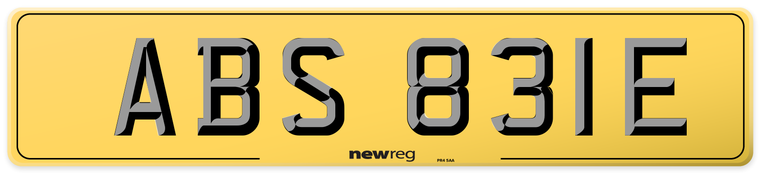 ABS 831E Rear Number Plate