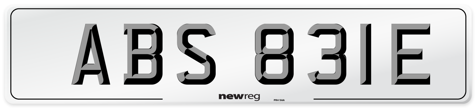 ABS 831E Front Number Plate