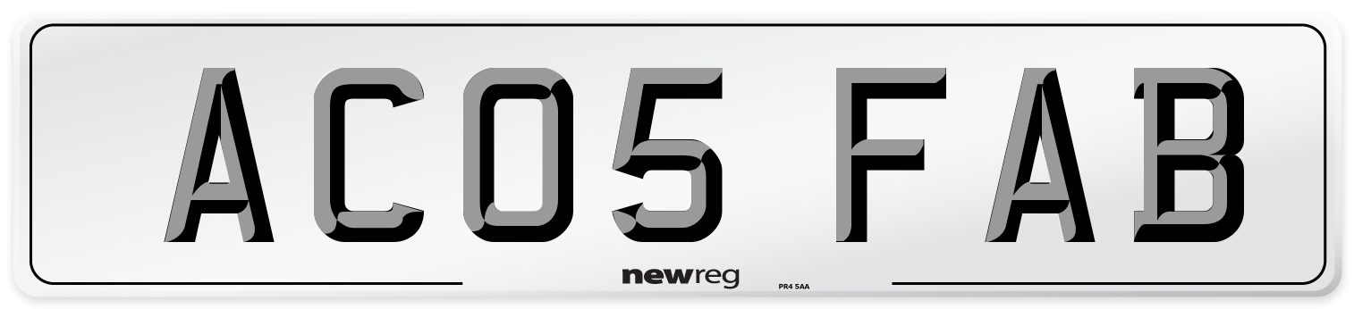 AC05 FAB Front Number Plate