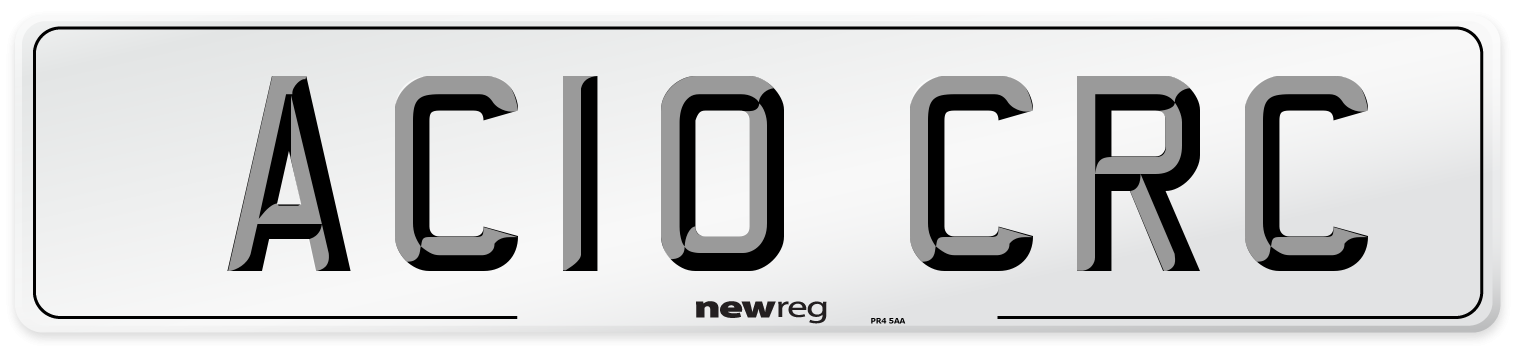 AC10 CRC Front Number Plate