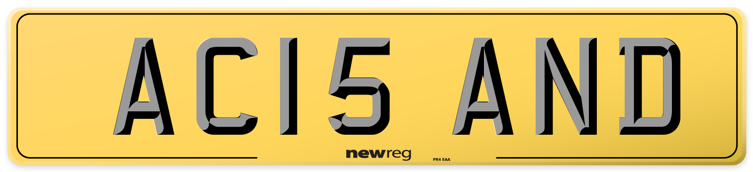 AC15 AND Rear Number Plate