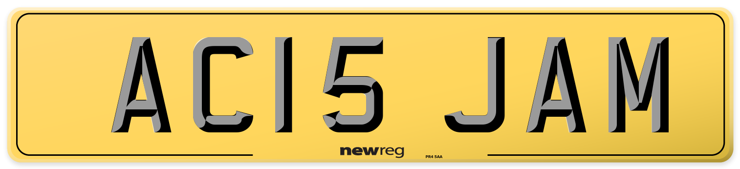 AC15 JAM Rear Number Plate