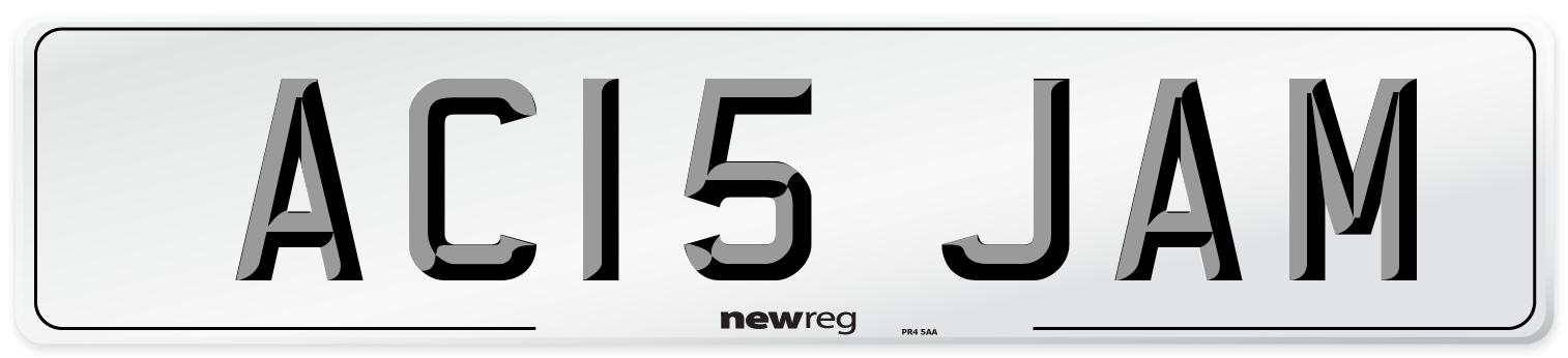 AC15 JAM Front Number Plate