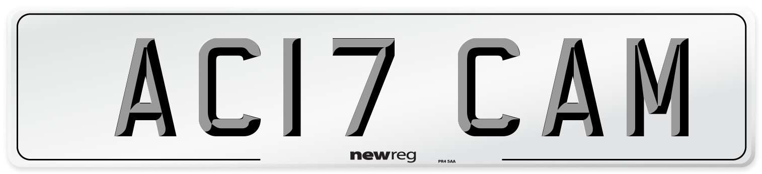 AC17 CAM Front Number Plate