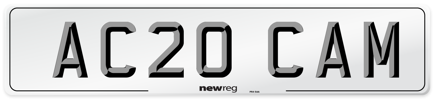 AC20 CAM Front Number Plate