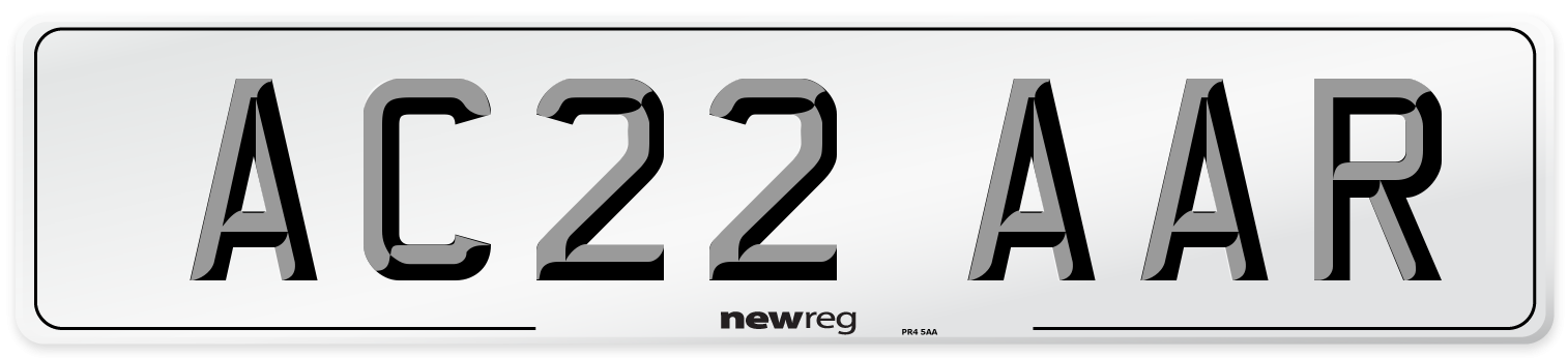 AC22 AAR Front Number Plate