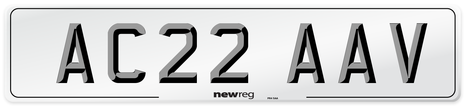 AC22 AAV Front Number Plate