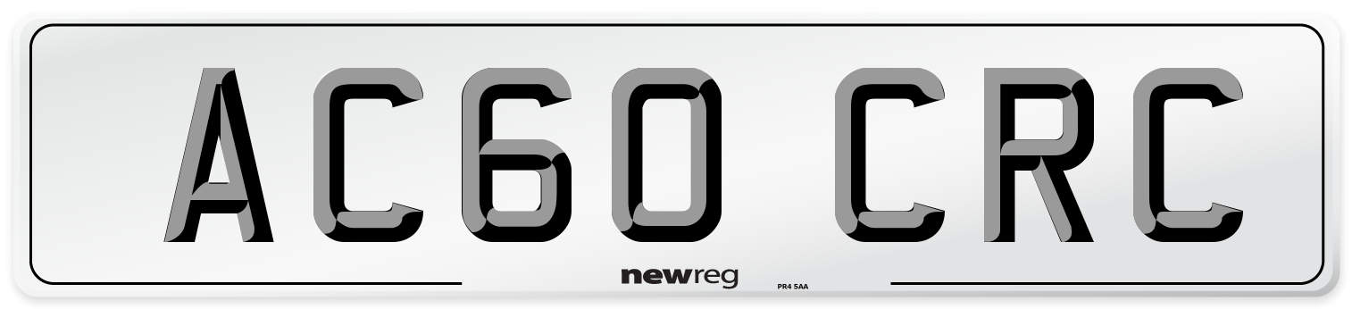 AC60 CRC Front Number Plate