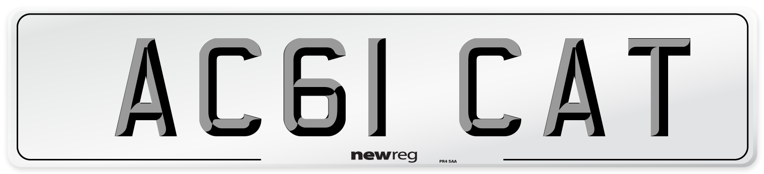 AC61 CAT Front Number Plate