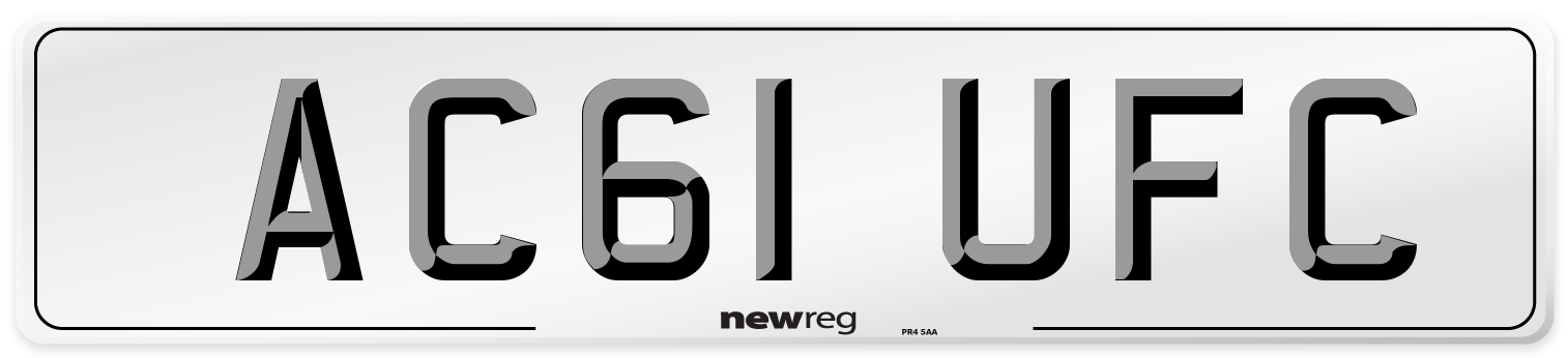 AC61 UFC Front Number Plate