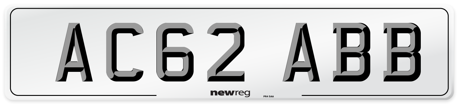 AC62 ABB Front Number Plate