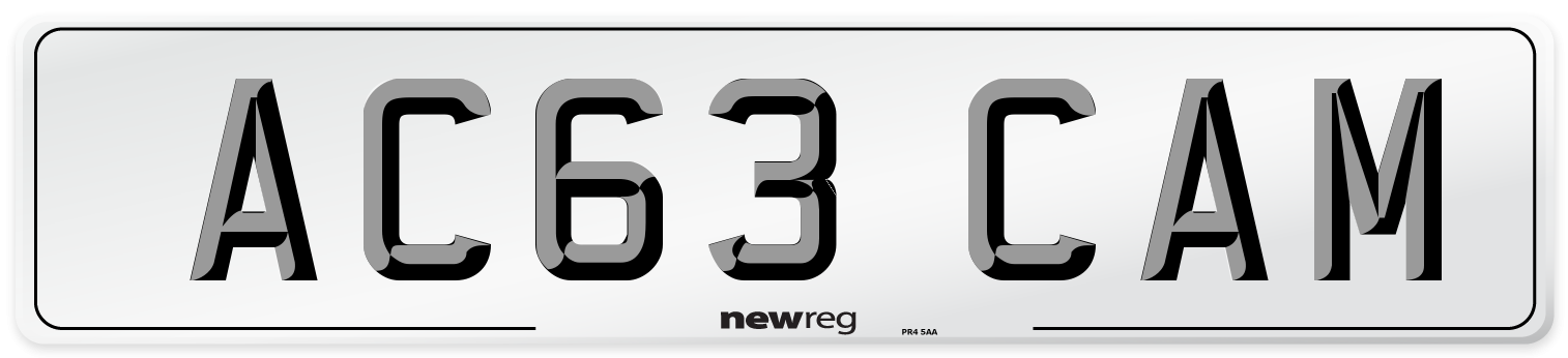 AC63 CAM Front Number Plate