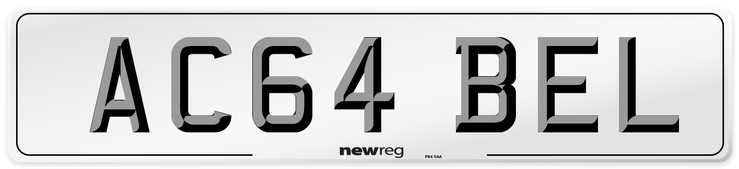 AC64 BEL Front Number Plate