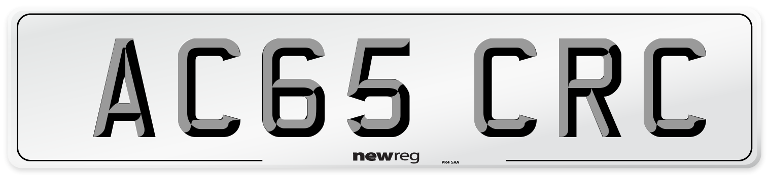 AC65 CRC Front Number Plate