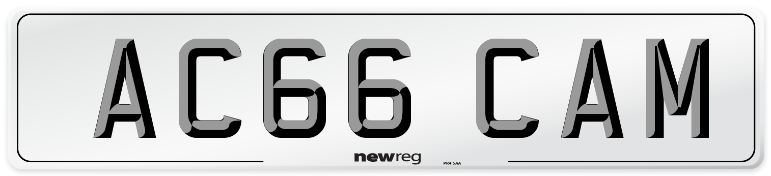 AC66 CAM Front Number Plate