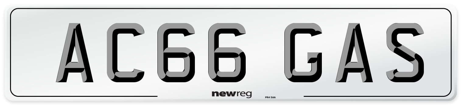 AC66 GAS Front Number Plate