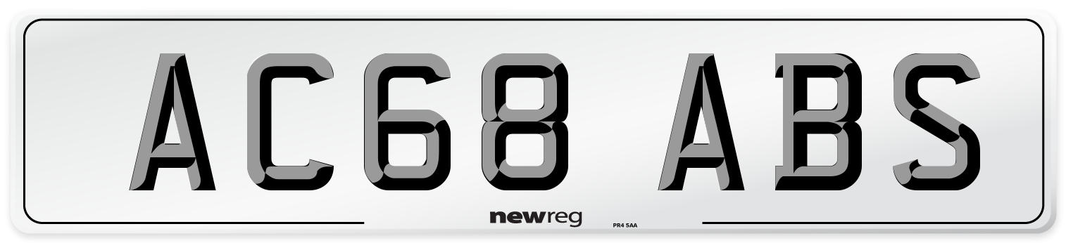 AC68 ABS Front Number Plate