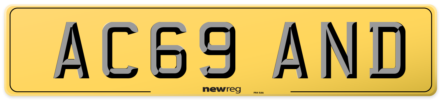 AC69 AND Rear Number Plate