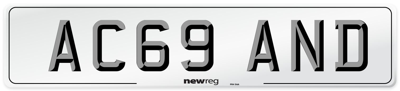 AC69 AND Front Number Plate