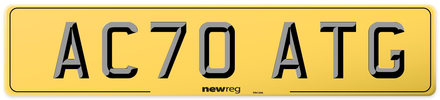 AC70 ATG Rear Number Plate