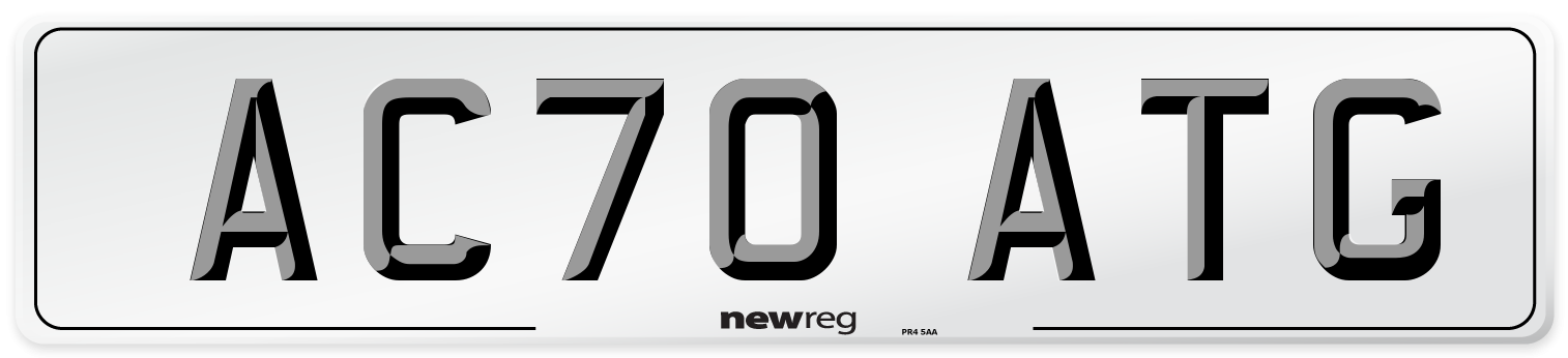 AC70 ATG Front Number Plate