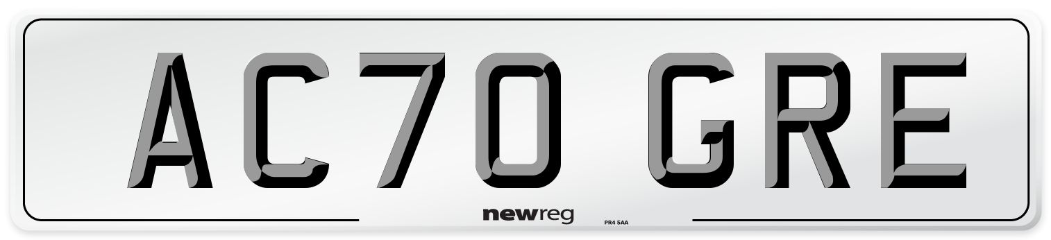 AC70 GRE Front Number Plate