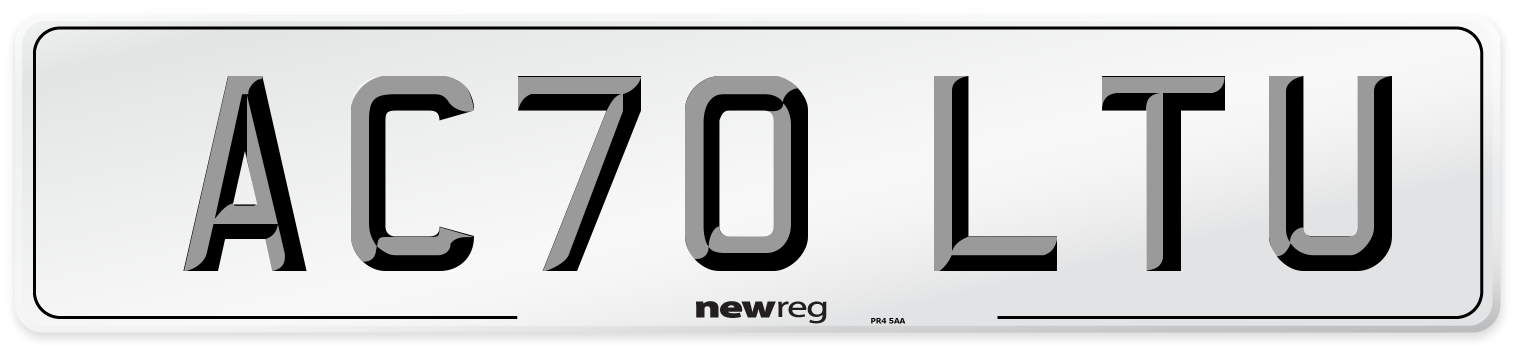 AC70 LTU Front Number Plate