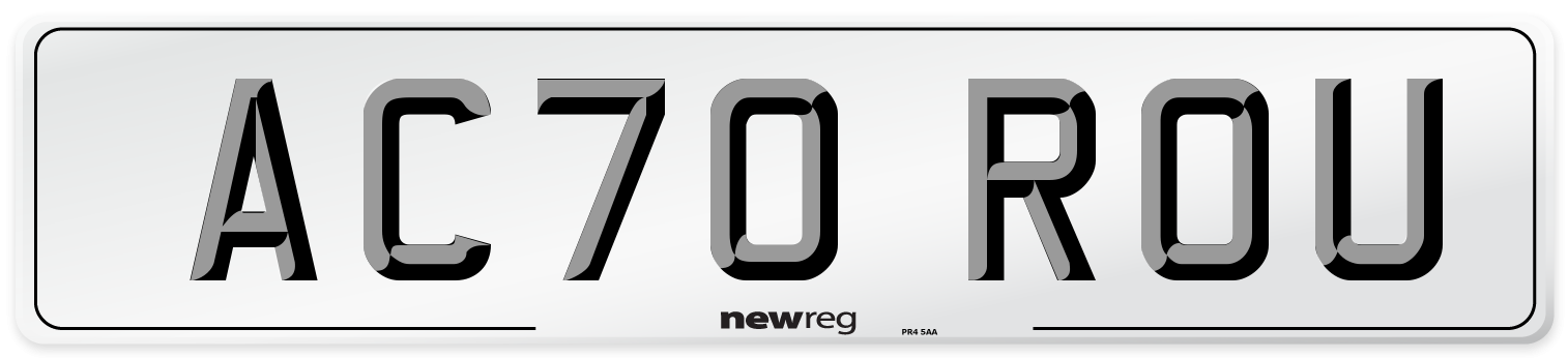AC70 ROU Front Number Plate