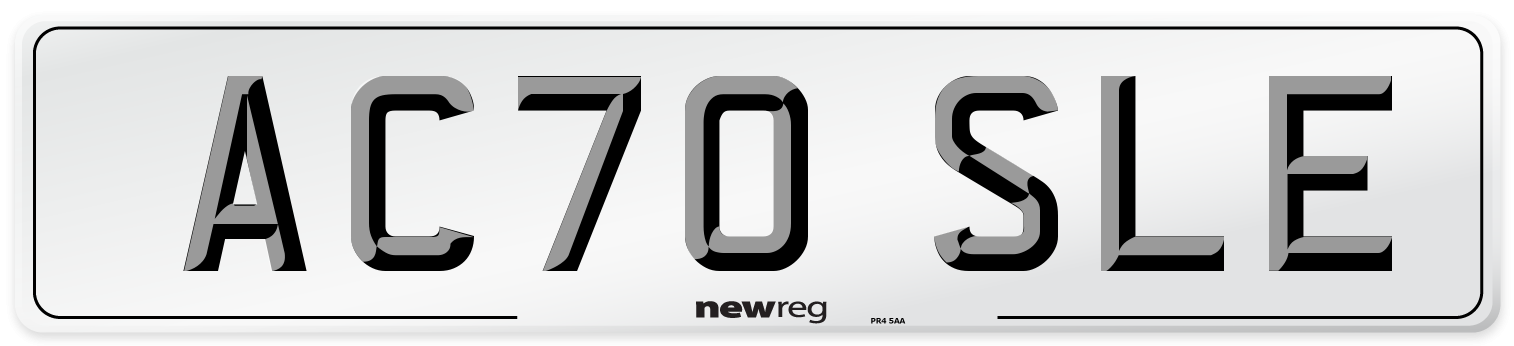 AC70 SLE Front Number Plate