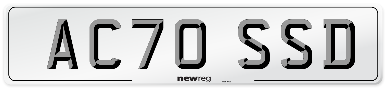 AC70 SSD Front Number Plate