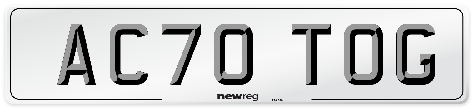 AC70 TOG Front Number Plate