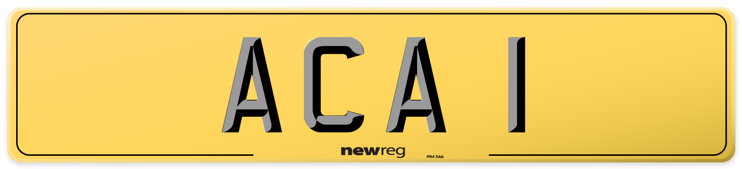 ACA 1 Rear Number Plate