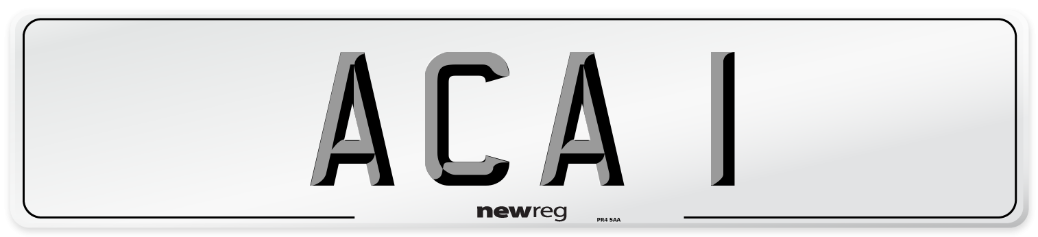 ACA 1 Front Number Plate