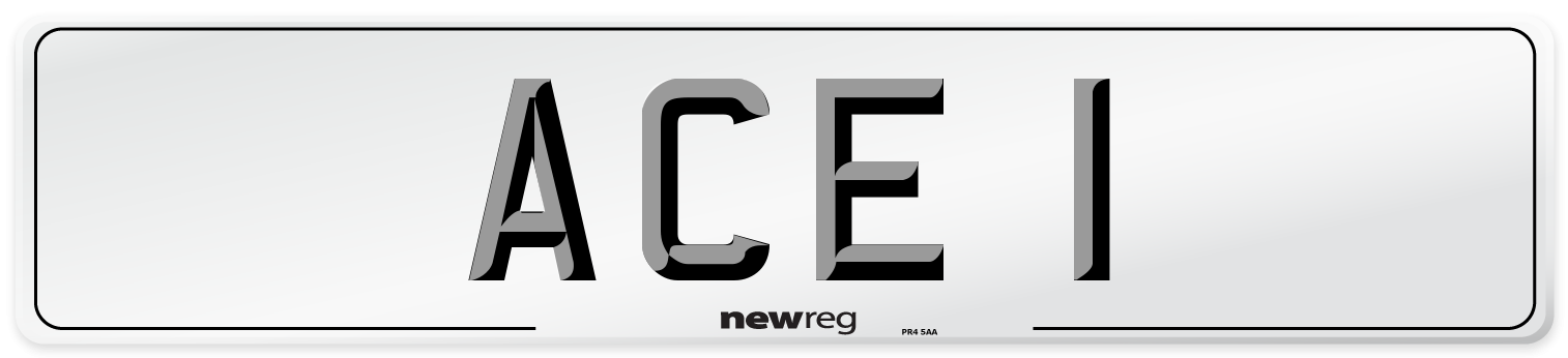 ACE 1 Front Number Plate
