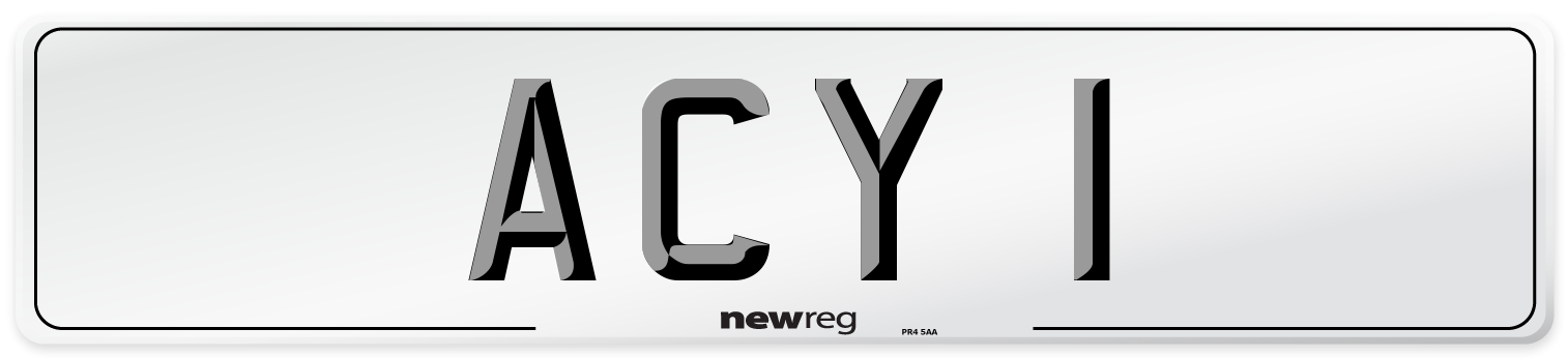 ACY 1 Front Number Plate