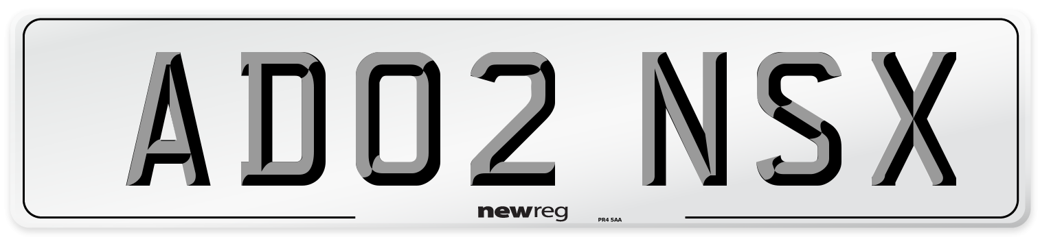 AD02 NSX Front Number Plate