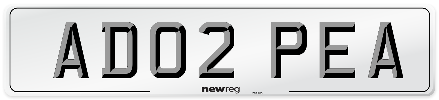AD02 PEA Front Number Plate