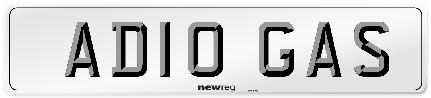 AD10 GAS Front Number Plate