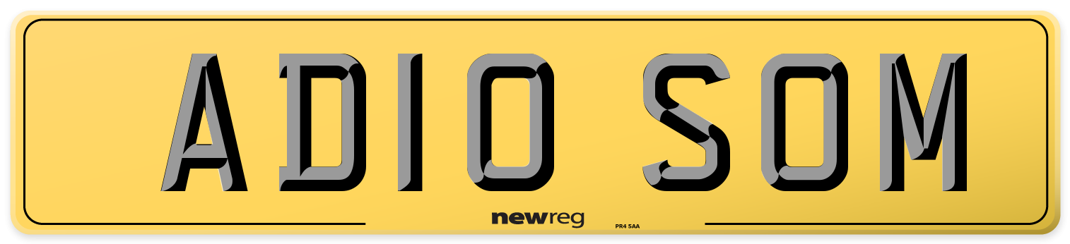 AD10 SOM Rear Number Plate