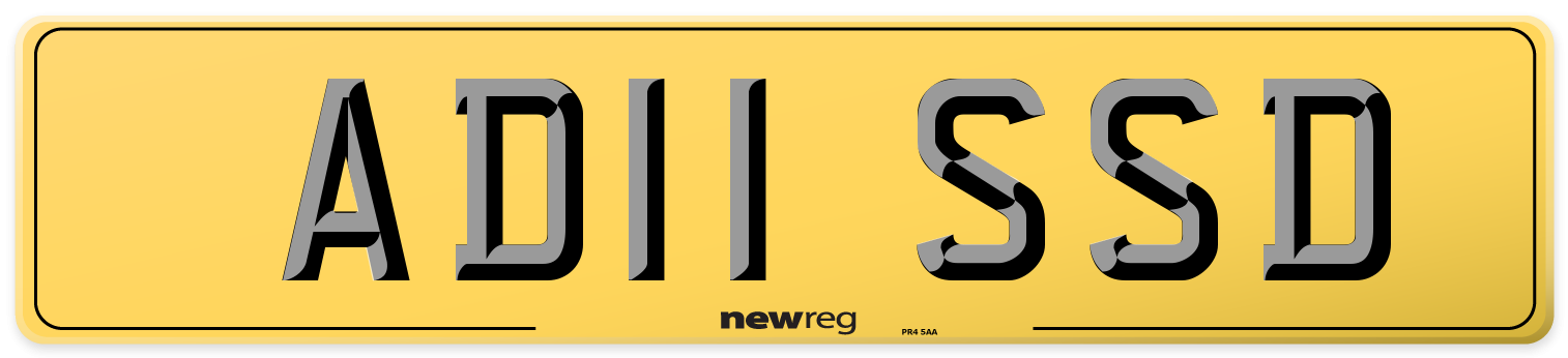 AD11 SSD Rear Number Plate