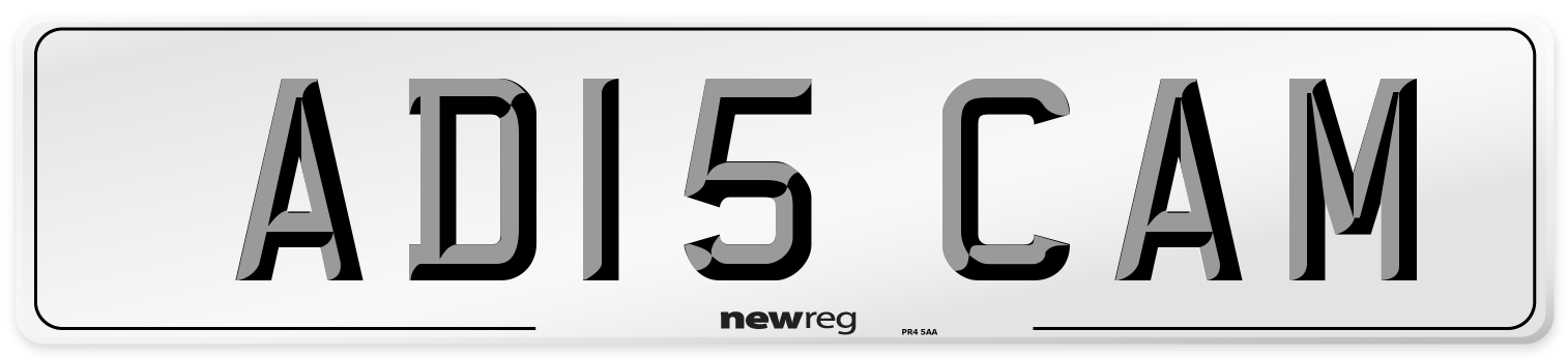 AD15 CAM Front Number Plate