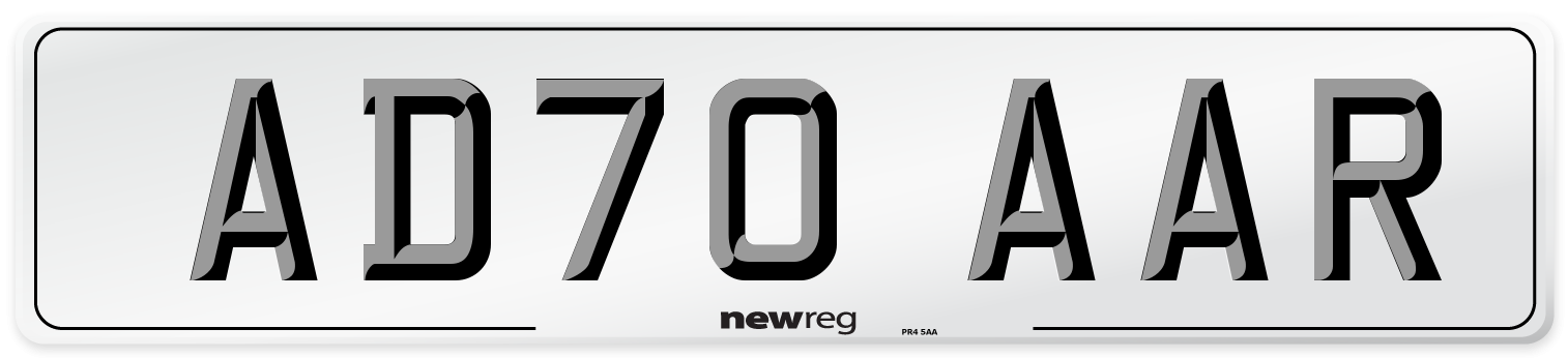 AD70 AAR Front Number Plate