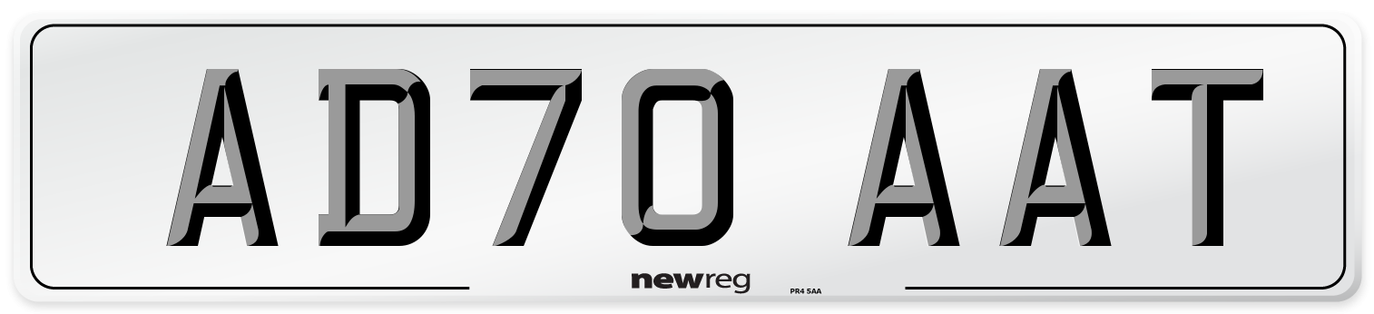 AD70 AAT Front Number Plate
