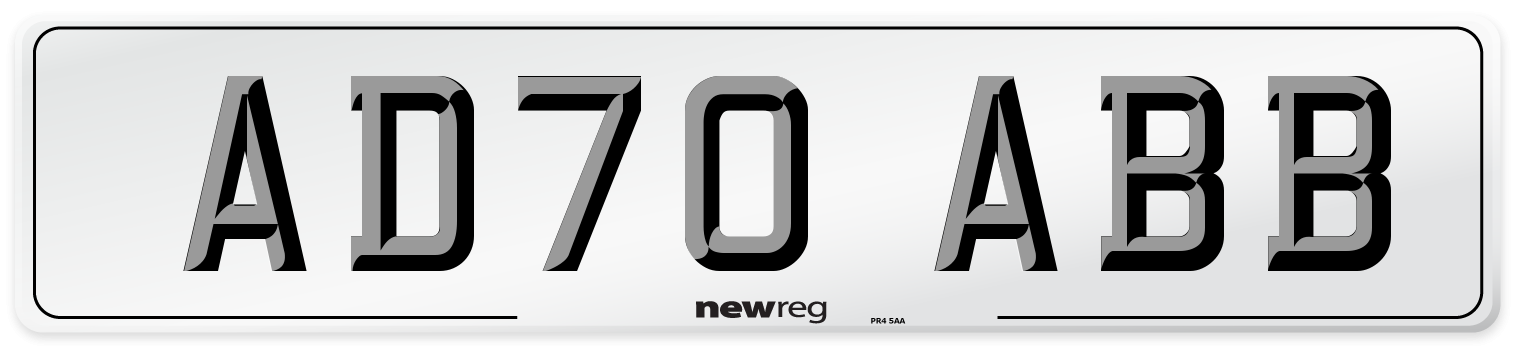 AD70 ABB Front Number Plate