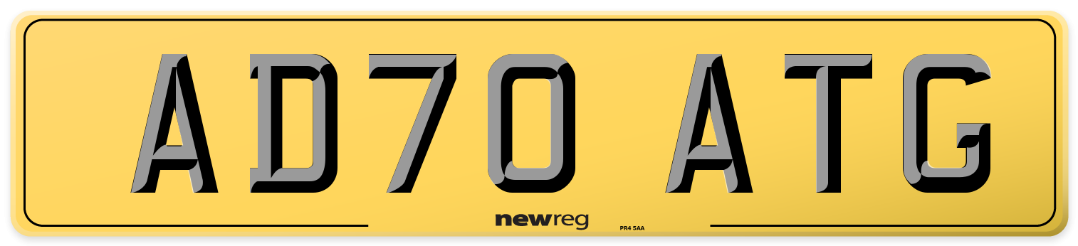 AD70 ATG Rear Number Plate
